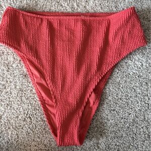 Textured Coral Swim bottoms